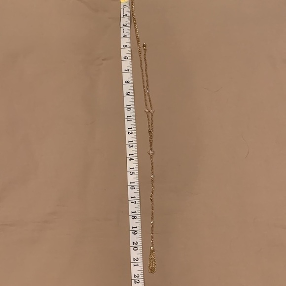 Ettika Gold Plated Lariat Necklace with Translucent Clovers - NWOT - Picture 11 of 15